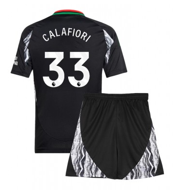 Arsenal Riccardo Calafiori #33 Borta Kläder Barn 2024-25 Kortärmad (+ Korta byxor)